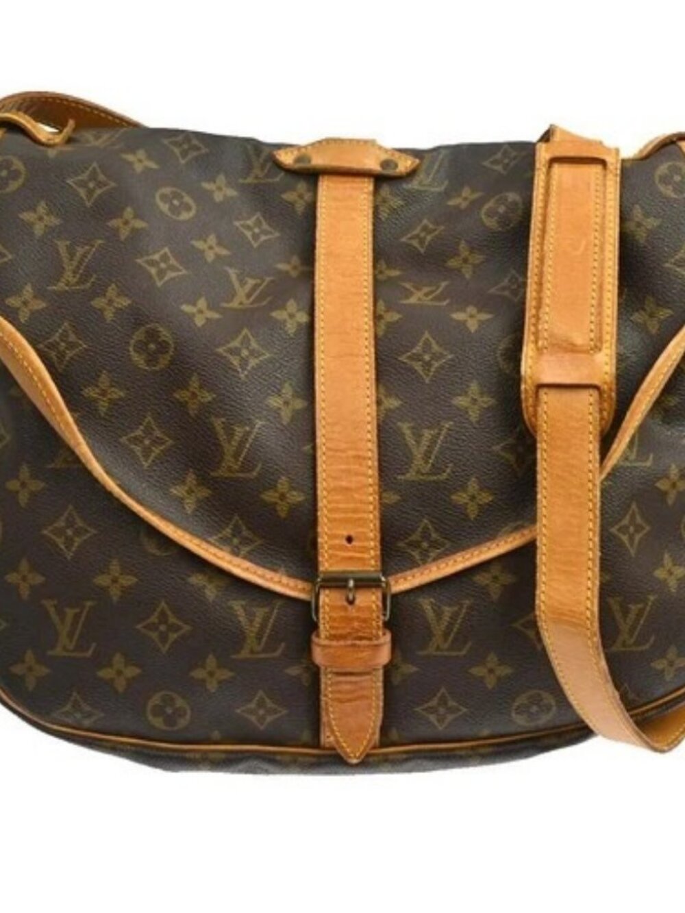 Best06 LOUIS VUITTON SAUMUR 35 MESSENGER SHOULDER BAG M42254 AR9002 YQ09529